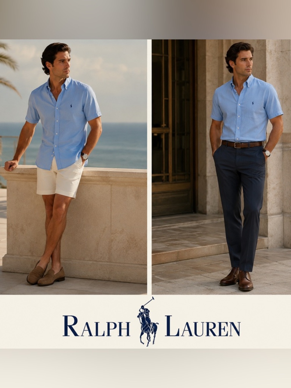 Polo by Ralph Lauren Men's Light Blue Button Down Shirt